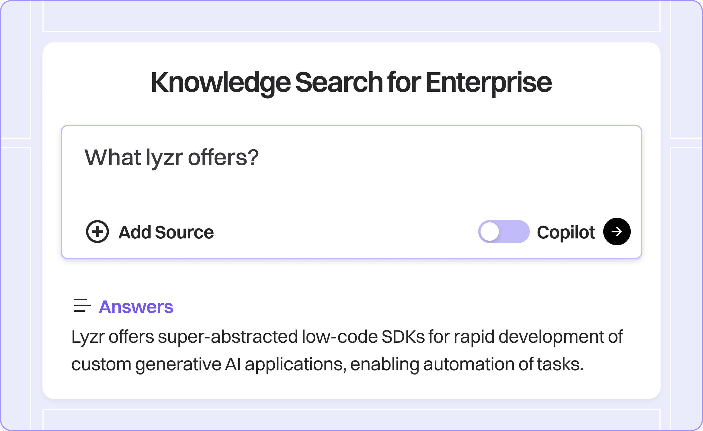 Knowledge Search 34 Quick access