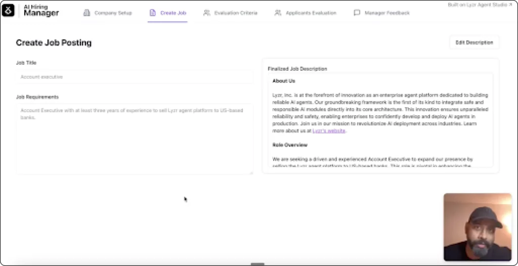 agent ui screenshot