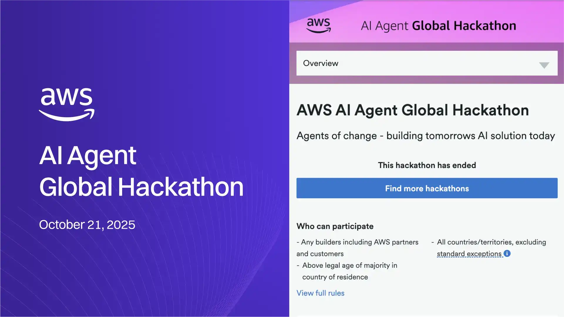 AWS AI Agent Global Hackathon compressed
