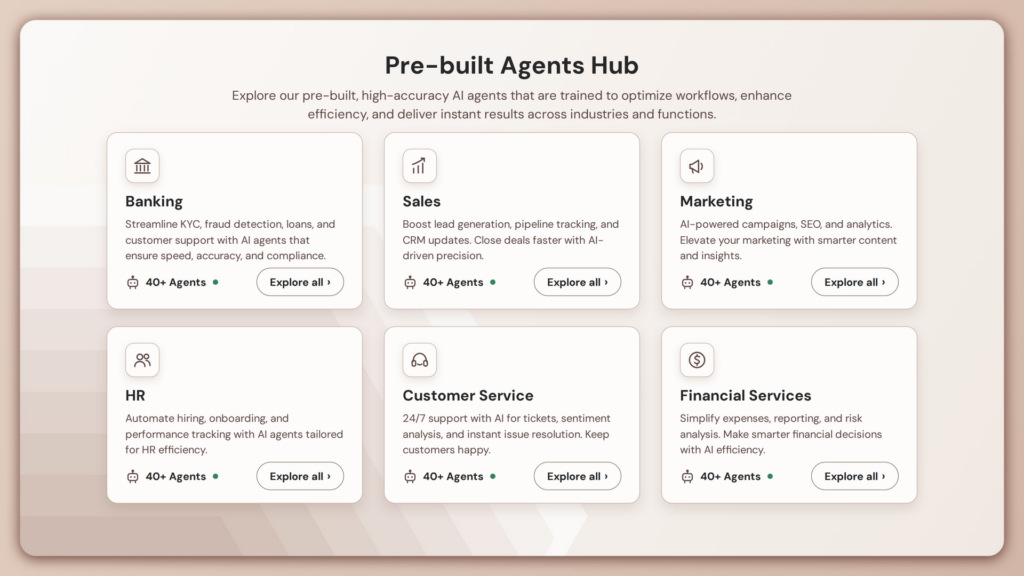 07 prebuilt agents hub 1