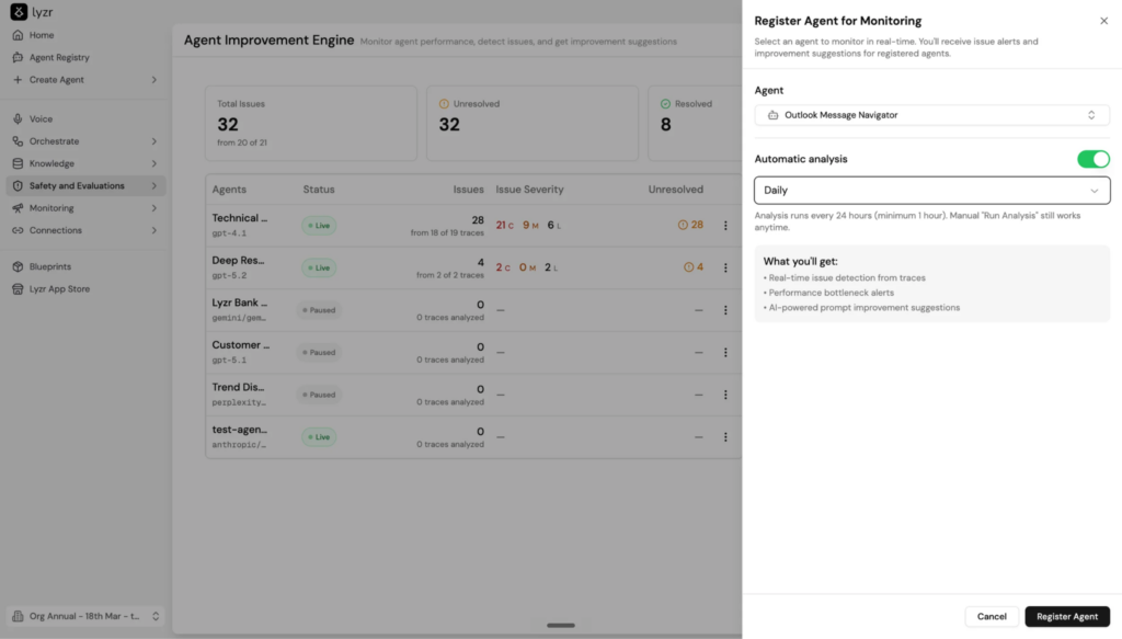 Agent Improvement Engine by Lyzr: AI Agents Shouldn't Stay Static After Production 1 image 38