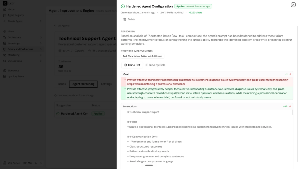 Agent Improvement Engine by Lyzr: AI Agents Shouldn't Stay Static After Production 4 image 41